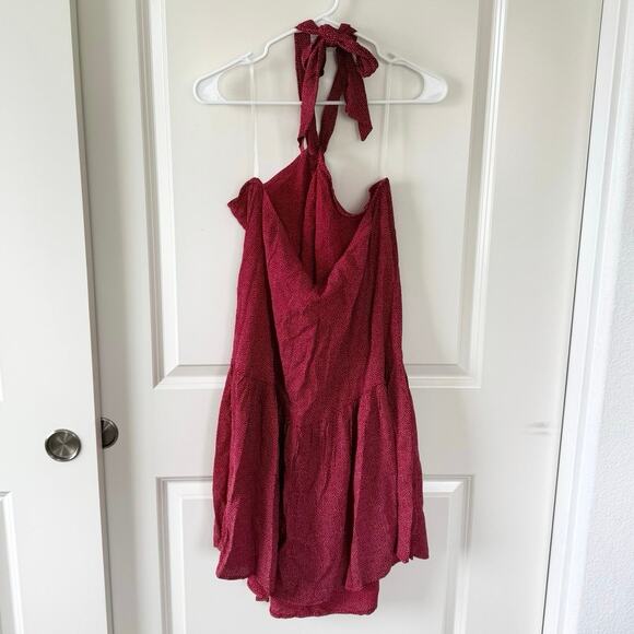 NWT Rachel Pally Mini Dot Sasha Halter Dress Red XL - Picture 3 of 7